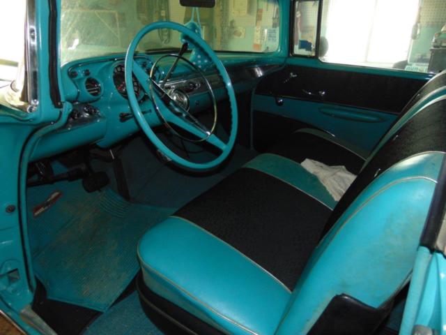 1957 Tropical Turquoise w / India Ivory Top Chevrolet Bel Air/150/210 Coupe