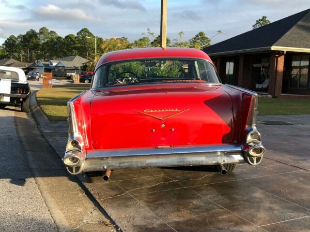 1957 Red Chevrolet Bel Air/150/210 Coupe