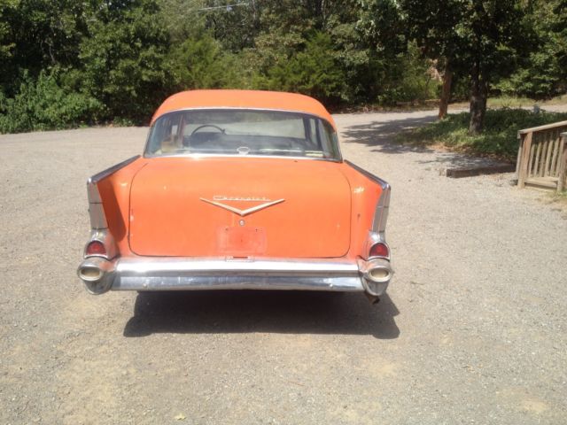 1957 white/red Chevrolet Bel Air/150/210 Sedan