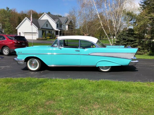 1957 Blue Chevrolet Bel Air/150/210 Coupe