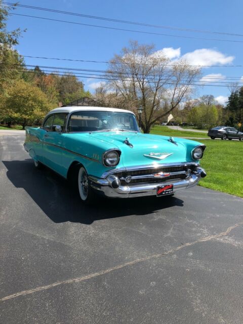 1957 Blue Chevrolet Bel Air/150/210 Coupe