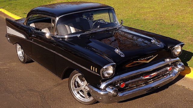 1957 Black Chevrolet Bel Air/150/210 Coupe