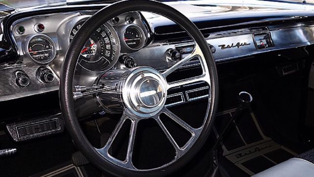 1957 Black Chevrolet Bel Air/150/210 Coupe