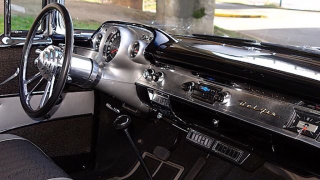1957 Black Chevrolet Bel Air/150/210 Coupe