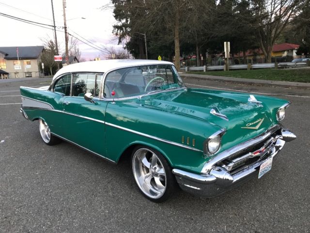 1957 Green Chevrolet Bel Air/150/210 Coupe