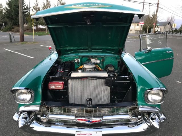 1957 Green Chevrolet Bel Air/150/210 Coupe