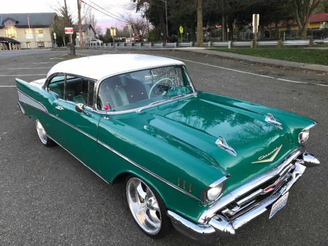 1957 Green Chevrolet Bel Air/150/210 Coupe