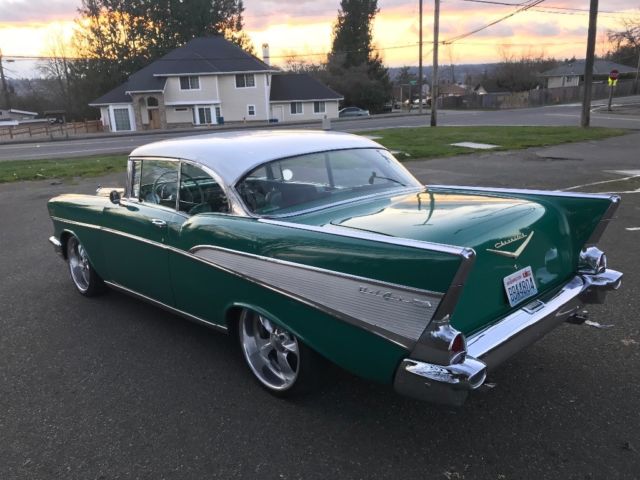 1957 Green Chevrolet Bel Air/150/210 Coupe