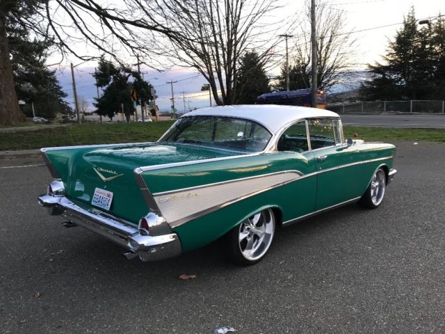 1957 Green Chevrolet Bel Air/150/210 Coupe