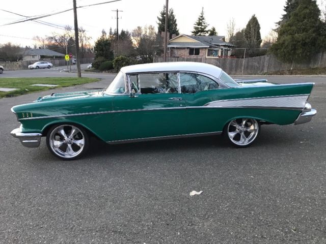 1957 Green Chevrolet Bel Air/150/210 Coupe