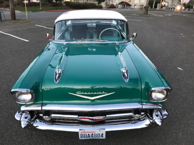 1957 Green Chevrolet Bel Air/150/210 Coupe