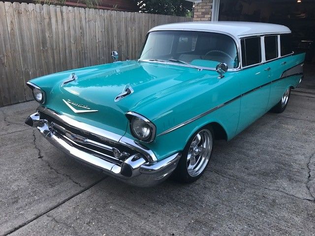 1957 Blue Chevrolet Bel Air/150/210