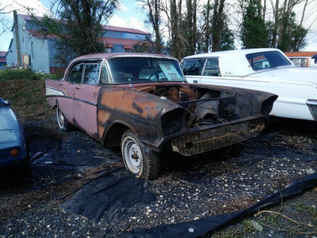 1957 Black Chevrolet Bel Air/150/210 Coupe