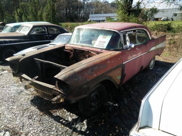 1957 Black Chevrolet Bel Air/150/210 Coupe