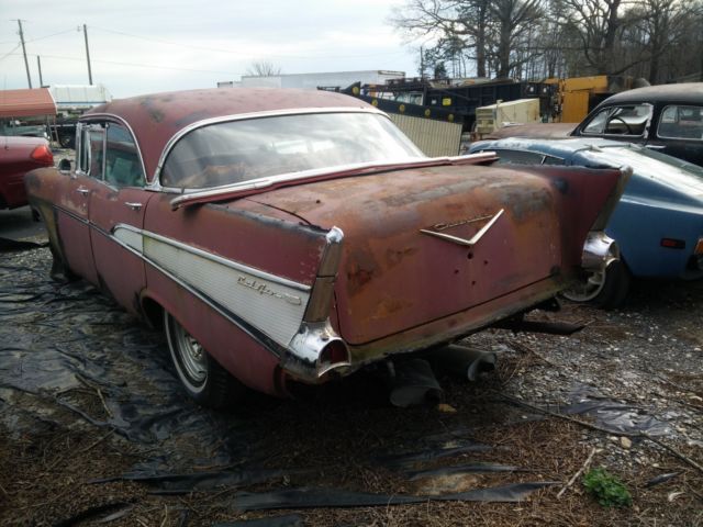 1957 Black Chevrolet Bel Air/150/210 Coupe