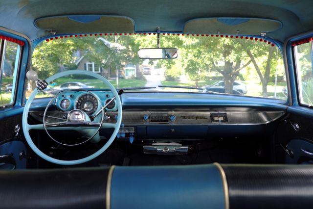 1957 Turquoise Chevrolet Bel Air/150/210