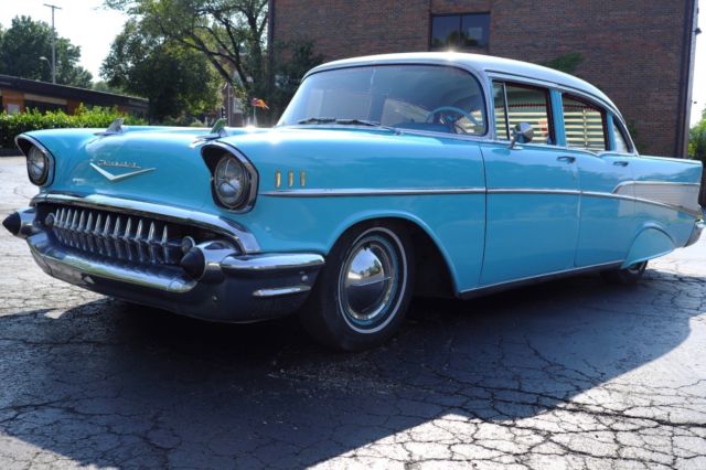 1957 Turquoise Chevrolet Bel Air/150/210