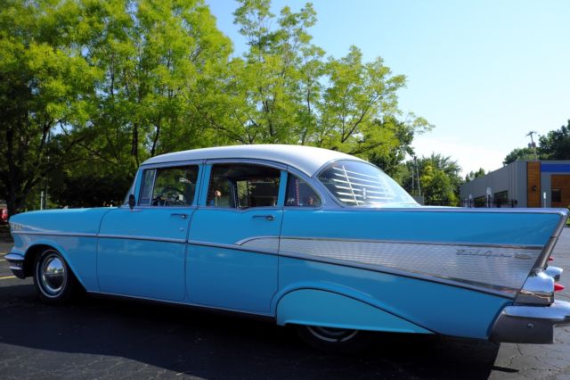 1957 Turquoise Chevrolet Bel Air/150/210