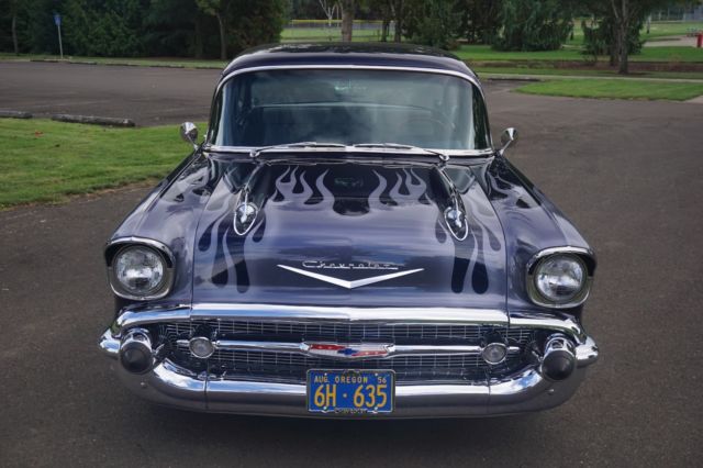 1957 Blue Chevrolet Bel Air/150/210 Sedan