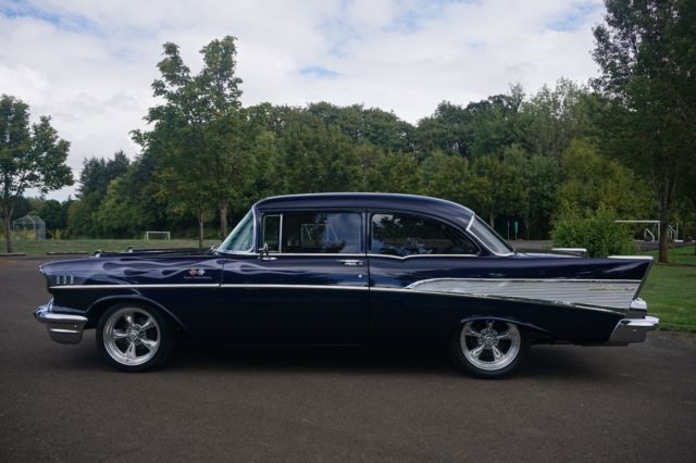 1957 Blue Chevrolet Bel Air/150/210 Sedan