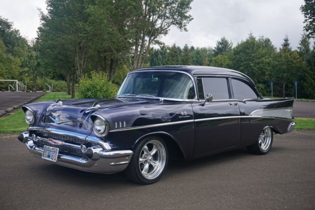 1957 Blue Chevrolet Bel Air/150/210 Sedan