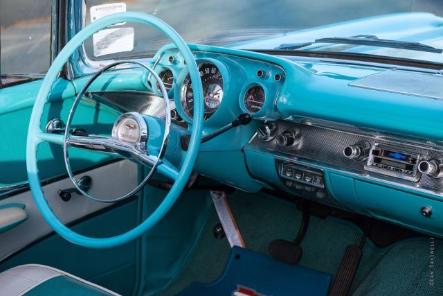 1957 Blue Chevrolet Bel Air/150/210 Convertible