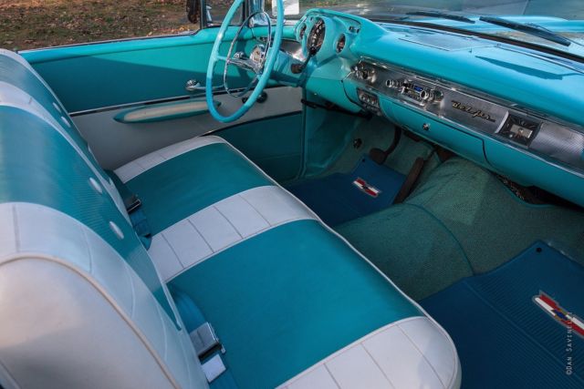 1957 Blue Chevrolet Bel Air/150/210 Convertible