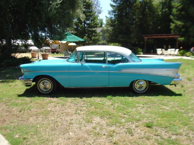 1957 Aqua Chevrolet Bel Air/150/210 coupe