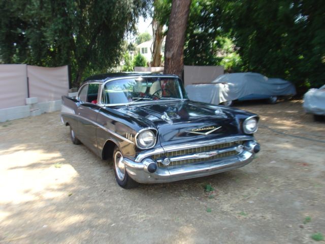 1957 Black Chevrolet Bel Air/150/210 Coupe