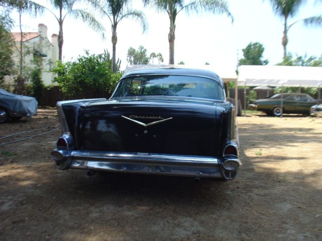 1957 Black Chevrolet Bel Air/150/210 Coupe