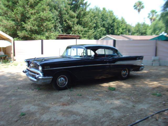 1957 Black Chevrolet Bel Air/150/210 Coupe