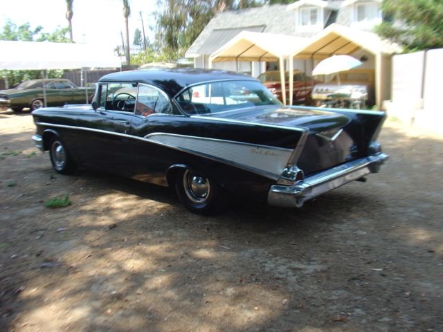 1957 Black Chevrolet Bel Air/150/210 Coupe