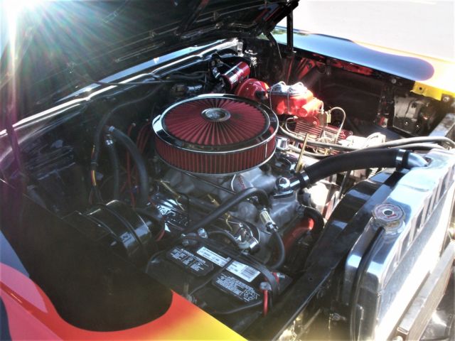 1957 Gloss black with custom old school flames Chevrolet Bel Air/150/210