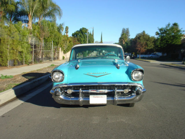 1957 Aqua Chevrolet Bel Air/150/210 Coupe