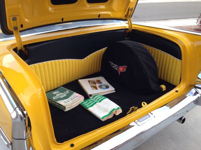 1957 Yellow Chevrolet Bel Air/150/210 Sedan