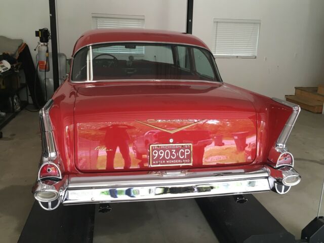 1958 Red Chevrolet Bel Air/150/210 2 dr Sedan