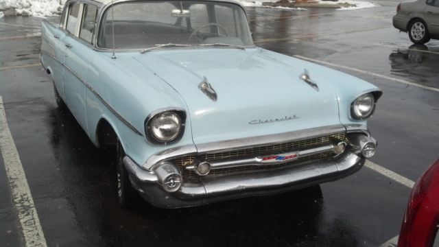 1957 Blue Chevrolet Bel Air/150/210