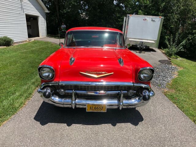 1957 Red Chevrolet Bel Air/150/210 Hardtop