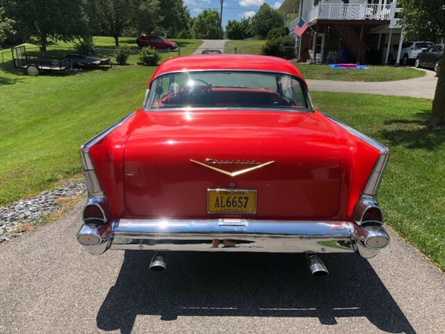 1957 Red Chevrolet Bel Air/150/210 Hardtop