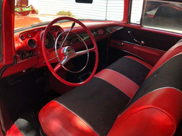 1957 Red Chevrolet Bel Air/150/210 Hardtop