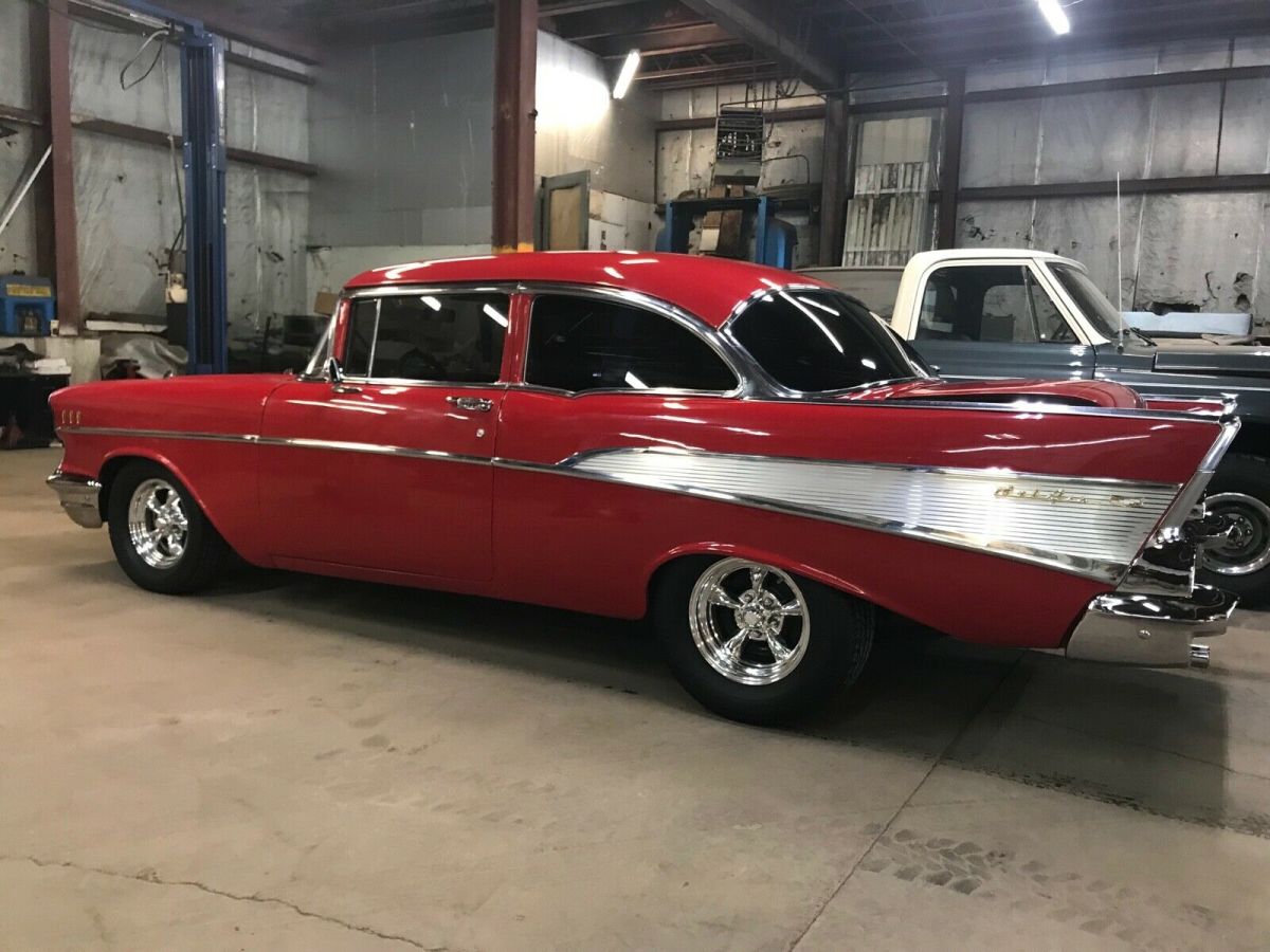 1957 Red Chevrolet Bel Air/150/210 Coupe