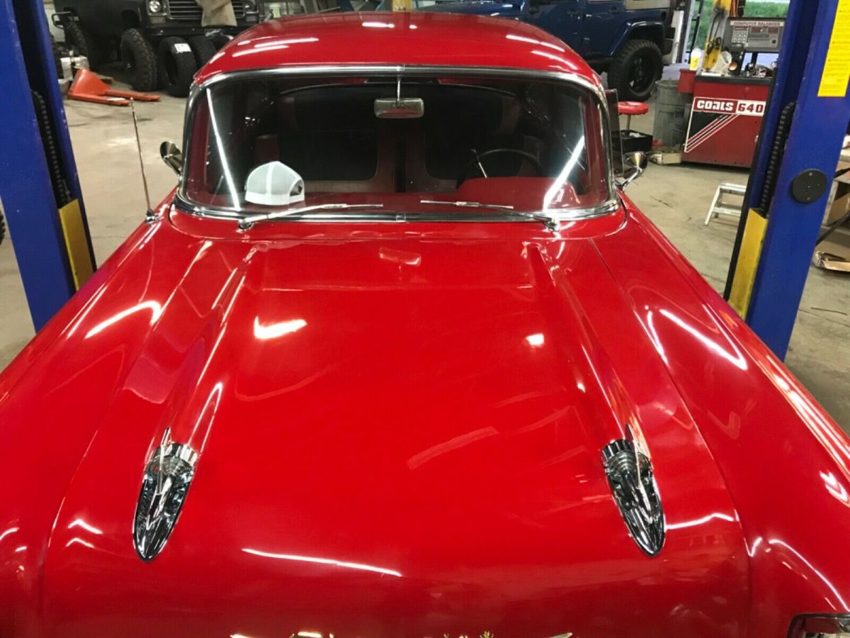 1957 Red Chevrolet Bel Air/150/210 Coupe