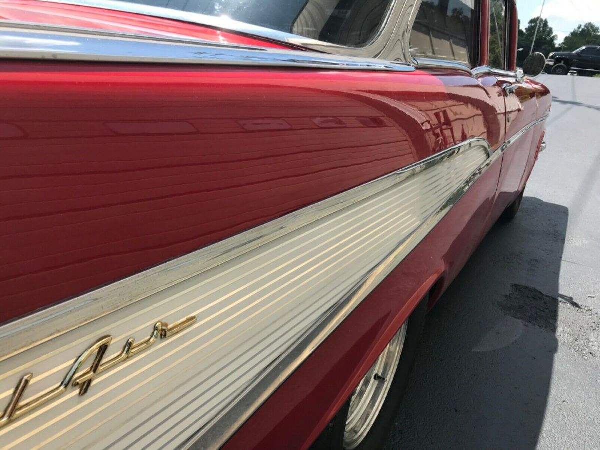 1957 Red Chevrolet Bel Air/150/210 Coupe