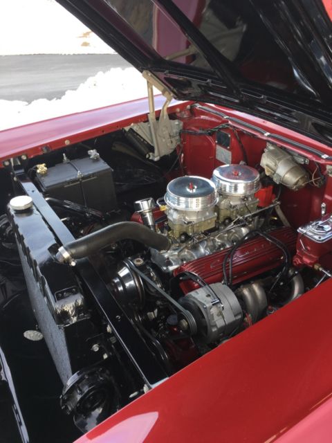 1957 Red Chevrolet Bel Air/150/210 Coupe