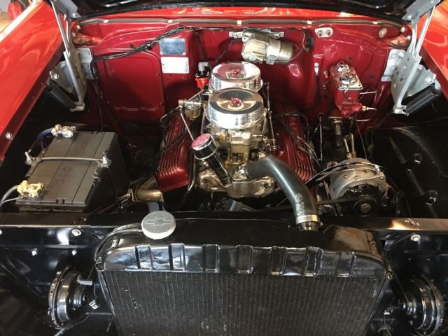 1957 Red Chevrolet Bel Air/150/210 Coupe