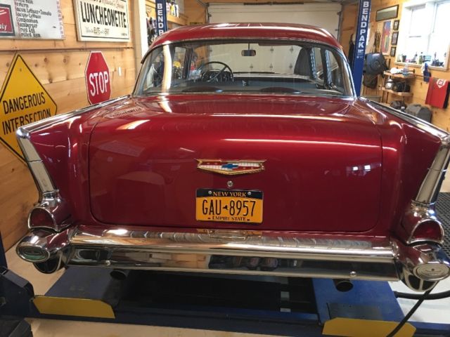 1957 Red Chevrolet Bel Air/150/210 Coupe