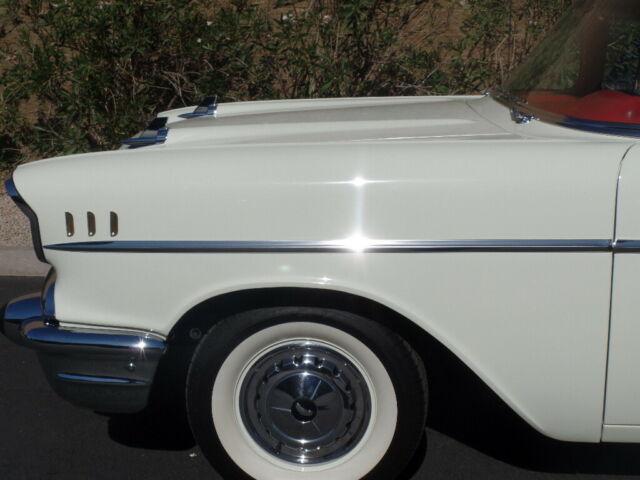 1957 White Chevrolet Bel Air/150/210 Coupe