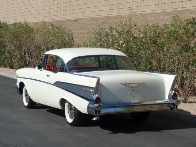 1957 White Chevrolet Bel Air/150/210 Coupe