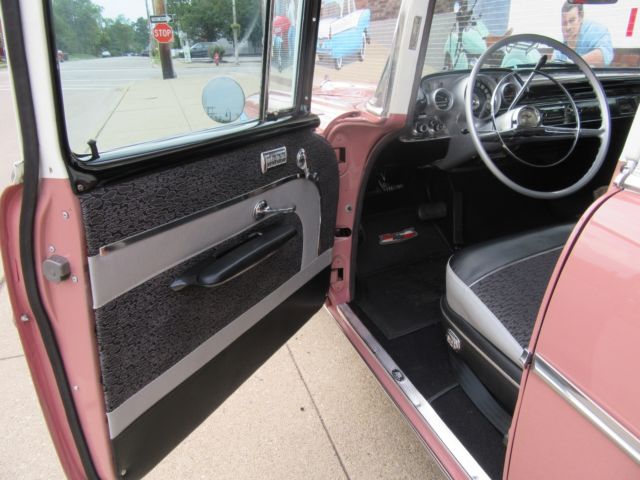 1957 Coral and Ivory Chevrolet Bel Air/150/210 Sedan