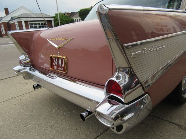 1957 Coral and Ivory Chevrolet Bel Air/150/210 Sedan